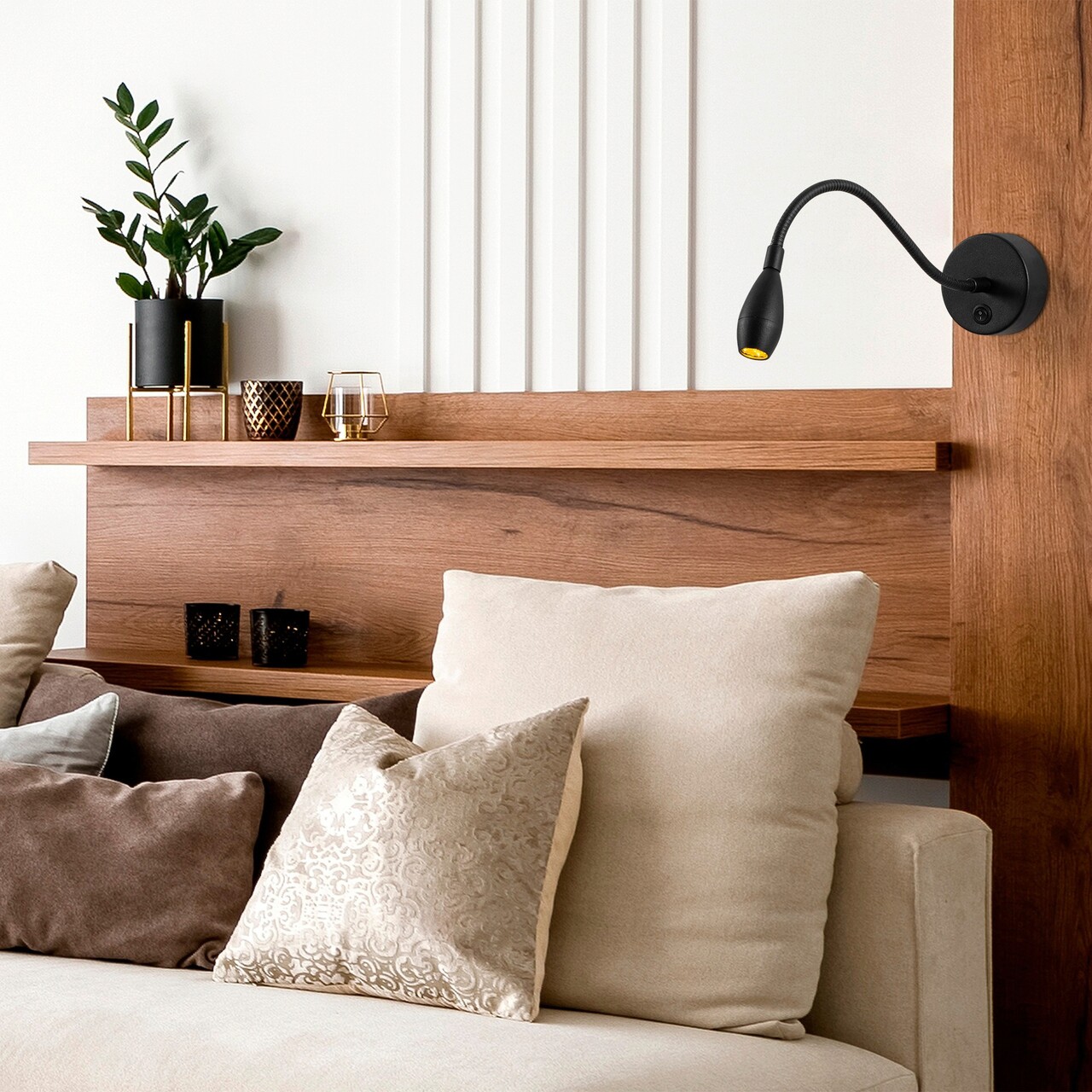 Aplica de perete, Opviq, 584TTM1945, Negru - imagine 7